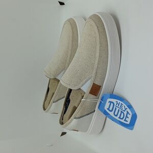 New Hey Dude Sunapee M Craft White Casual Shoes Sz 8